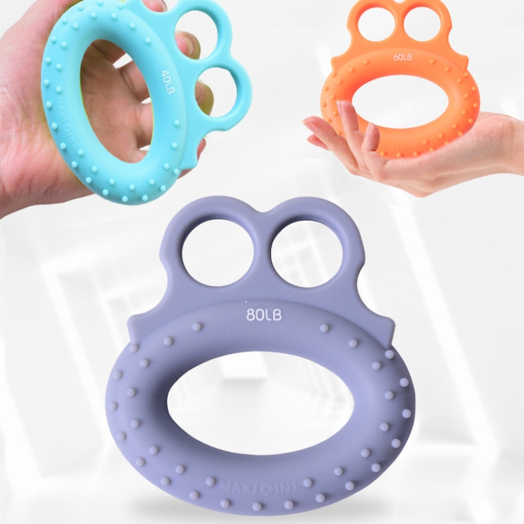 

2 PCS Angry Frog Shape Finger Grip Device Finger Strength Exercise Grip Ring(80LB (Gray))