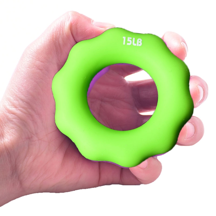 

2 PCS Silicone Finger Marks Grip Device Finger Exercise Grip Ring, Specification: 15LB (Green)