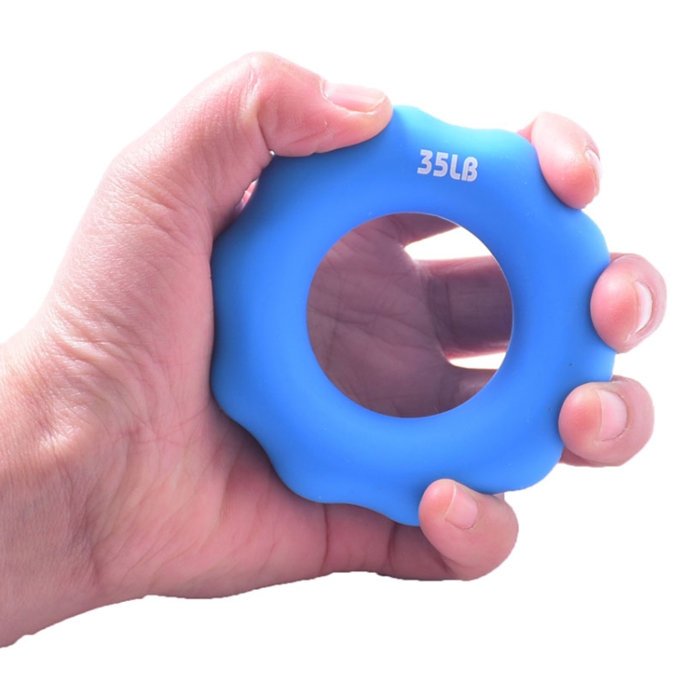 

2 PCS Silicone Finger Marks Grip Device Finger Exercise Grip Ring, Specification: 35LB (Blue)