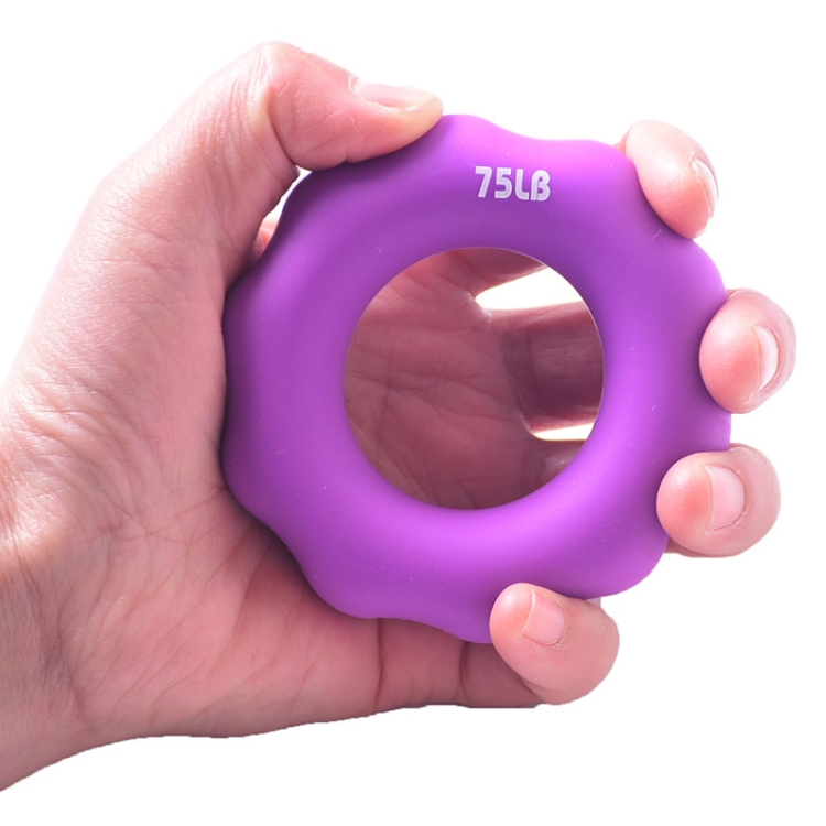 

2 PCS Silicone Finger Marks Grip Device Finger Exercise Grip Ring, Specification: 75LB (Purple)