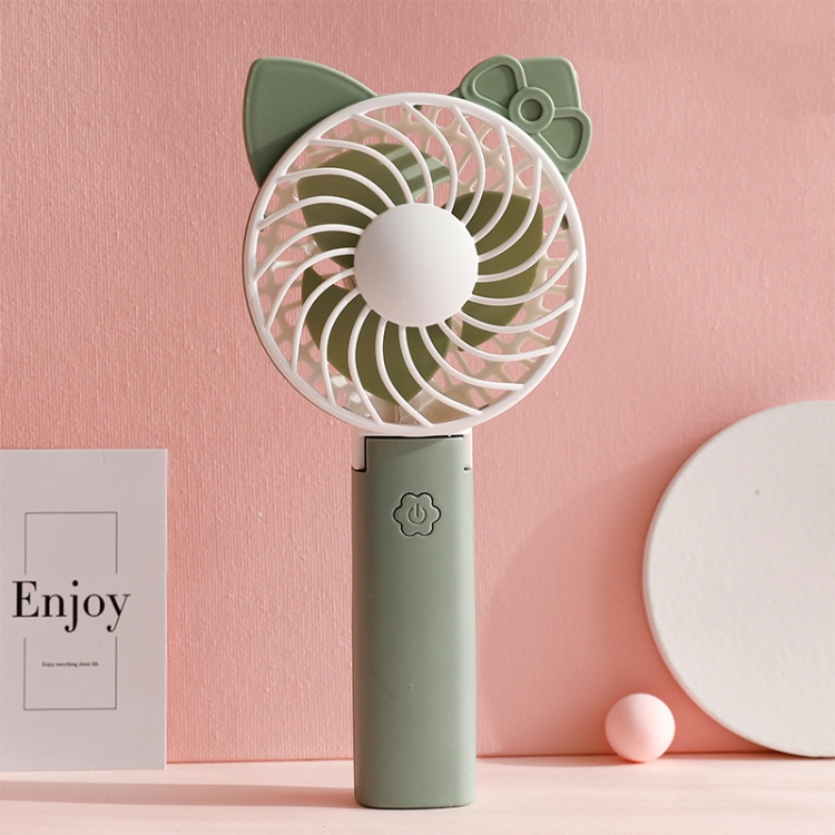 

2 PCS USB Charging Handheld Mini Fan Portable Hand Small Fan(XH02 Green)