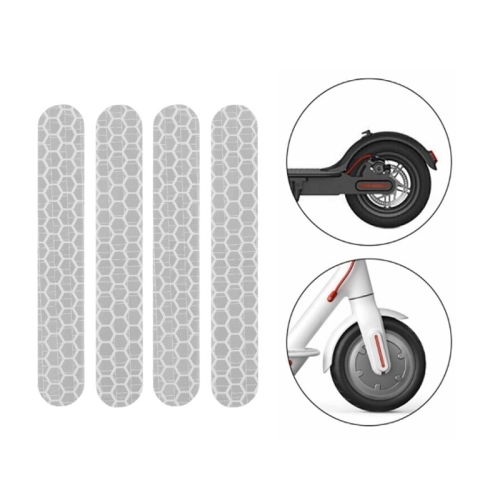 

5 PCS Scooter Stickers Reflective Cursor Scooter Mudguard Reflective Sticker For Ninebot Max G30 (White)