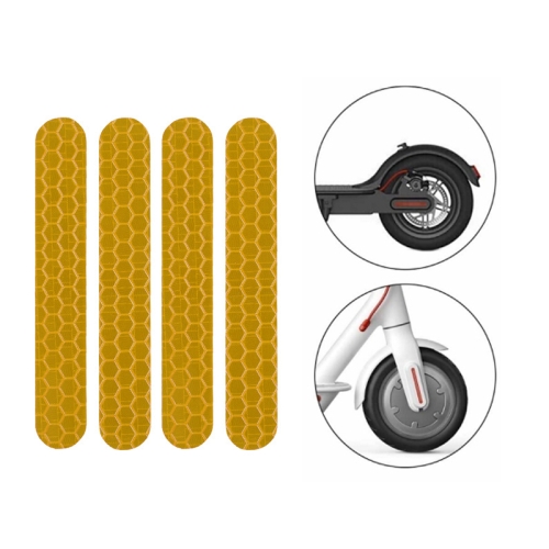 

5 PCS Scooter Stickers Reflective Cursor Scooter Mudguard Reflective Sticker For Ninebot Max G30 (Yellow)