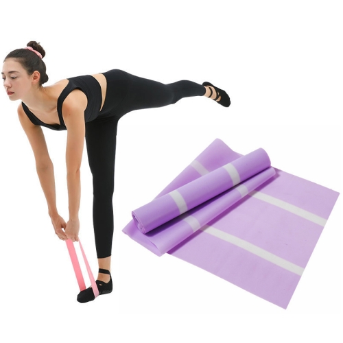 

3 PCS Latex Yoga Stretch Elastic Belt Hip Squat Resistance Band, Specification: 1500x150x0.35mm (Two-color Purple)