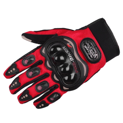 

PRO-BIKER Motorcycle Full Finger Gloves Outdoor Cycling Locomotive Anti-Fall Gloves, Size: XL(Red)