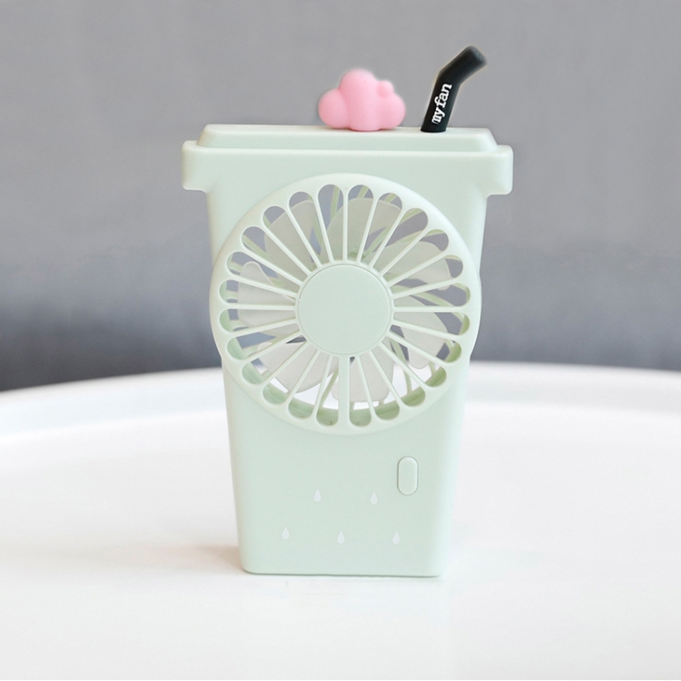 

6791 Fruit Cup Type Portable Small Fan Three-Speed Wind USB Charging Fans(Green)