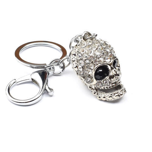 

2 PCS Shining Skull Keychain Bag Hanging Jewelry(Diamond Skull)