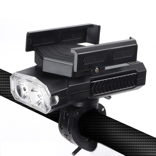 

MT-001 5 in 1 Outdoor Cycling Bike Front Light With Emergency Light & Horn Bracket, 4000 mAh (Black)