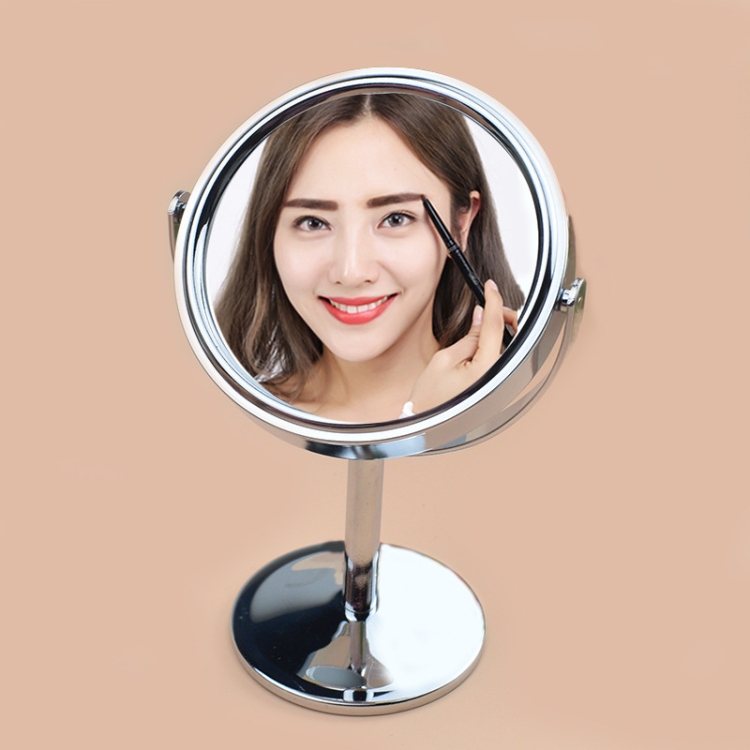 

5 PCS Metal Desktop Mirror 1:2 Magnification Double-Sided Makeup Mirror