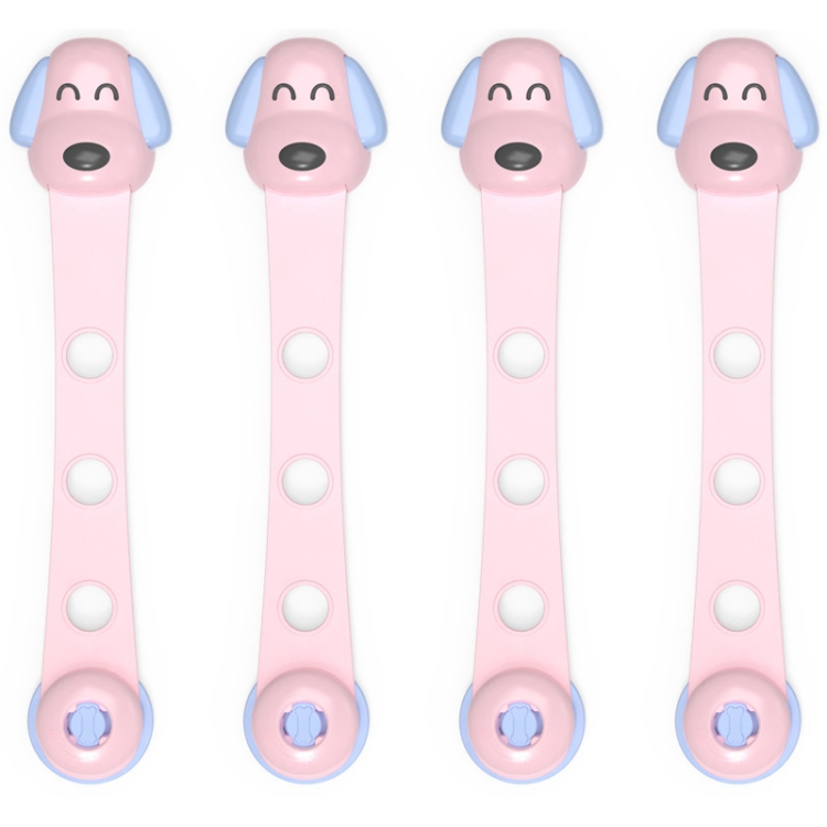 

3 PCS TH3601 4 In 1 Children Safety Protective Supplies Children Drawers Safety Lock(Pink)