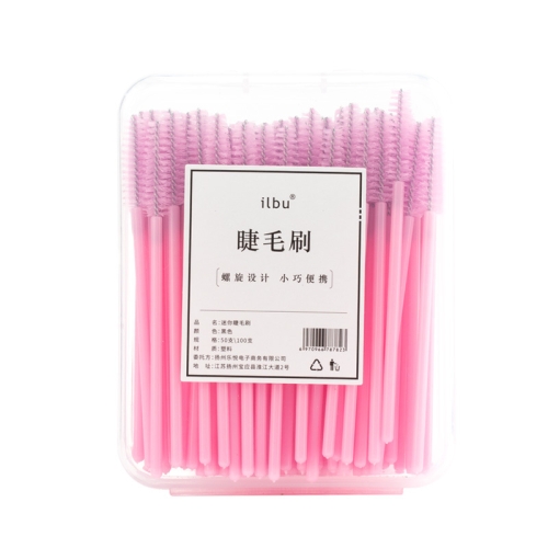 

2 Packs Disposable Soft-hair Spiral Eyelash Brush Grafting Eyelash Comb, Specification: 100PCS(Pink)