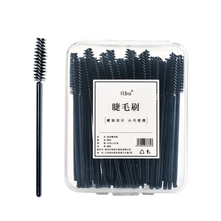 

2 Packs Disposable Soft-hair Spiral Eyelash Brush Grafting Eyelash Comb, Specification: 100PCS(Black)