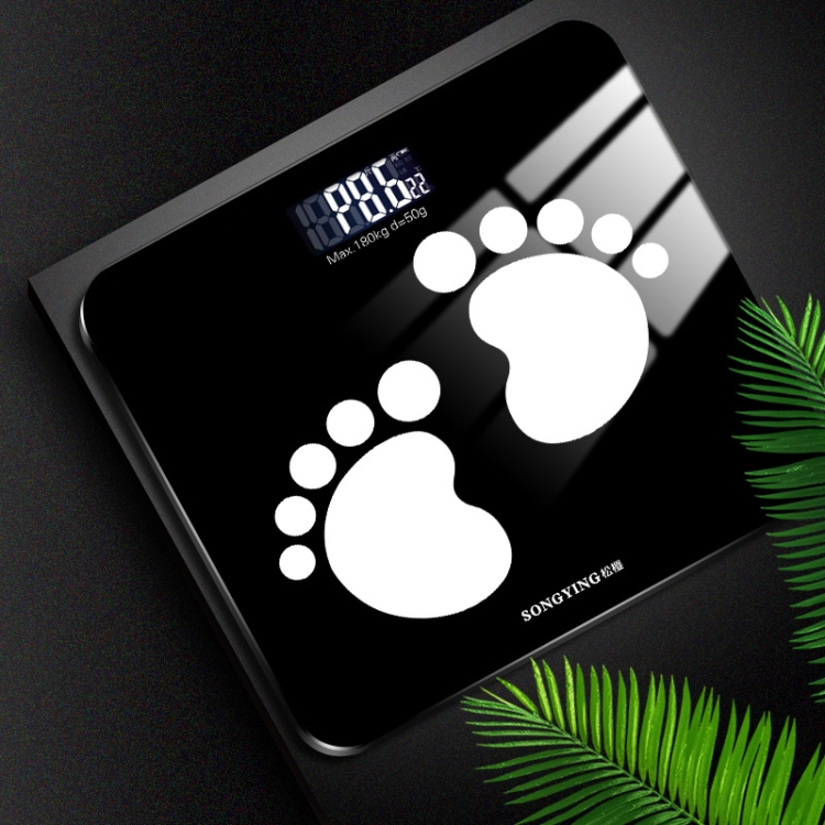 

SONGYING TZ05 Human Body Electronic Scale Home Health Weight Scale, Size: 290x260x23mm(Battery Style Nebula Black)