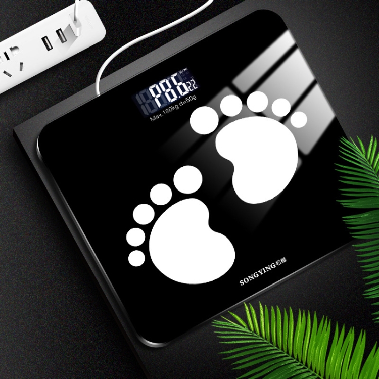 

SONGYING TZ05 Human Body Electronic Scale Home Health Weight Scale, Size: 290x260x23mm(Charging Style Starry Black)