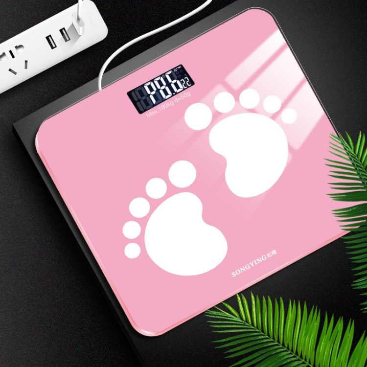 

SONGYING TZ05 Human Body Electronic Scale Home Health Weight Scale, Size: 290x260x23mm(Charging Style Hyun Pink )