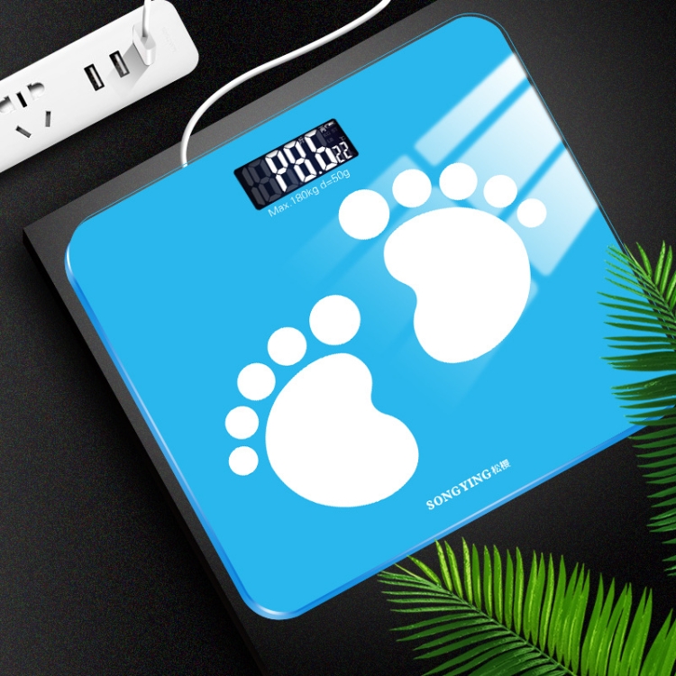 

SONGYING TZ05 Human Body Electronic Scale Home Health Weight Scale, Size: 260x260x23mm(Charging Style Miami Blue)