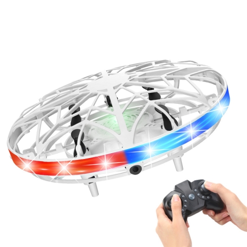 

UFO Five Induction Smart Remote Control Aircraft Toys Colorful Luminous Somatosensory With Flip Small Four-Axis Toys, Colour: Handle Version (White)