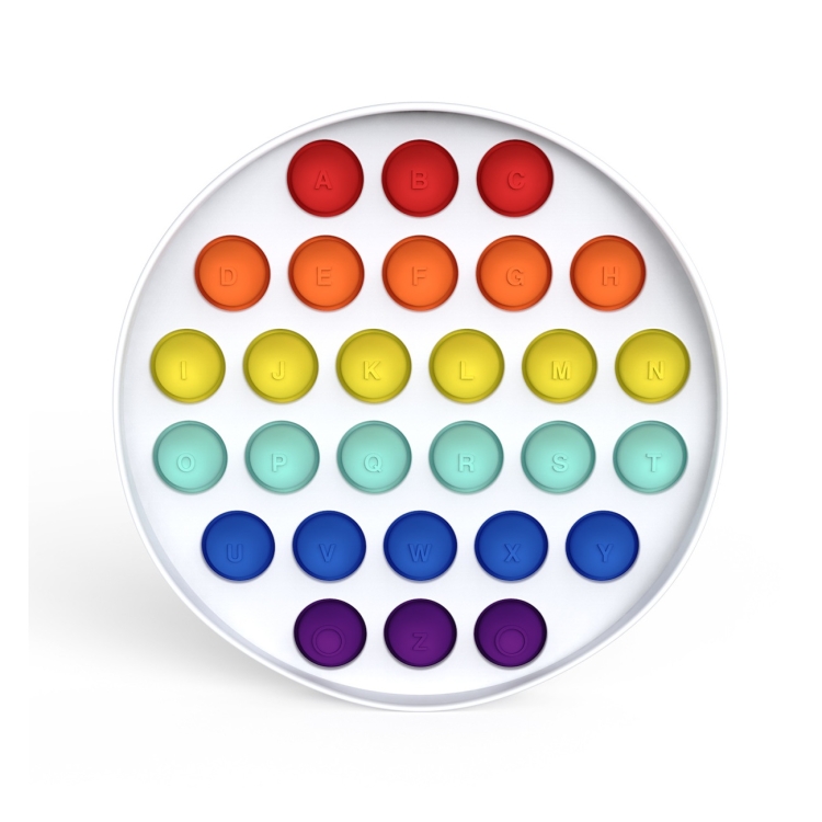 

3 PCS Colorful Finger Pressing Board Desktop Educational Toys For Children, Colour: Round Rainbow