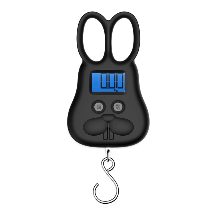 

2 PCS Rabbit Shape Electronic Scale Express Scale Cartoon Portable Hanging Scale Battery Style(Black)