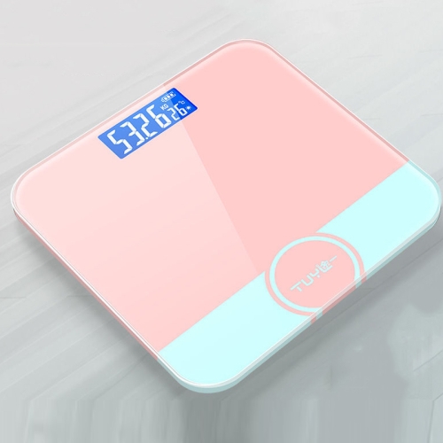 

2 PCS TUY 6026 Human Body Electronic Scale Home Weight Health Scale, Size: 28x28cm( Battery Type Pink)