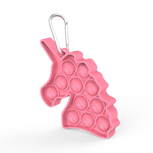 

5 PCS Finger Press Bubble Keychain Desktop Educational Toys For Children, Colour: Unicorn Pink