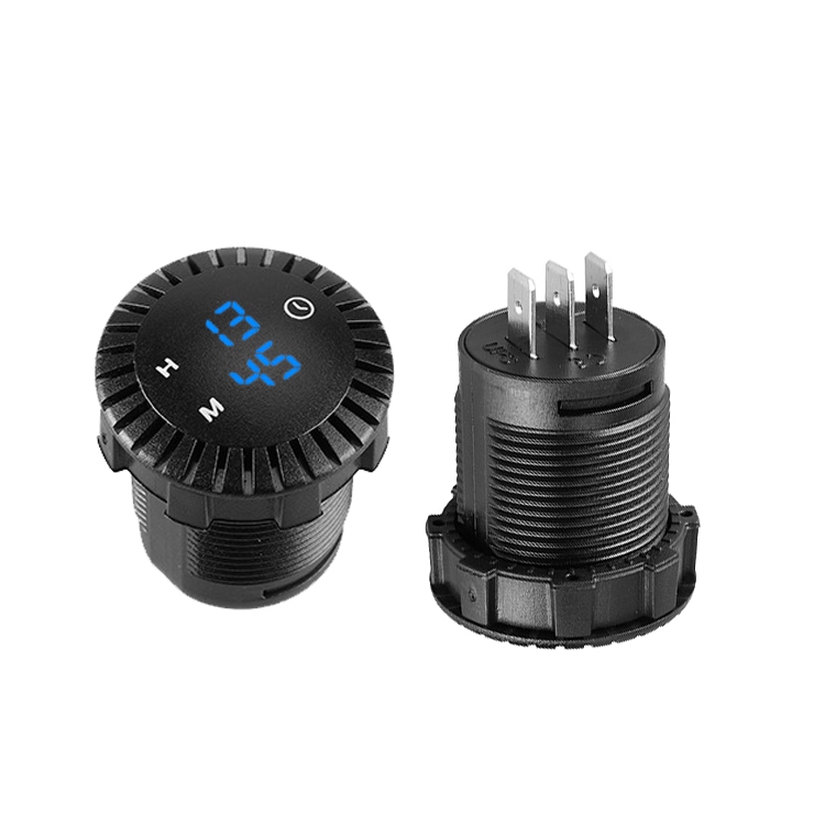 

Car Time Display Car Truck Ship 12-24V Modification Accessories Blue Light Without Line