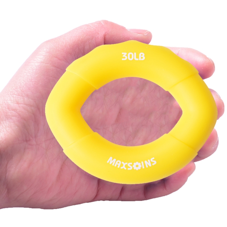 

2 PCS MAXSOINS MXO-009898 Silicone Finger Exercise Grip Device Olive Shape Rehabilitation Finger Pinch Device, Specification: 30LB(Yellow)