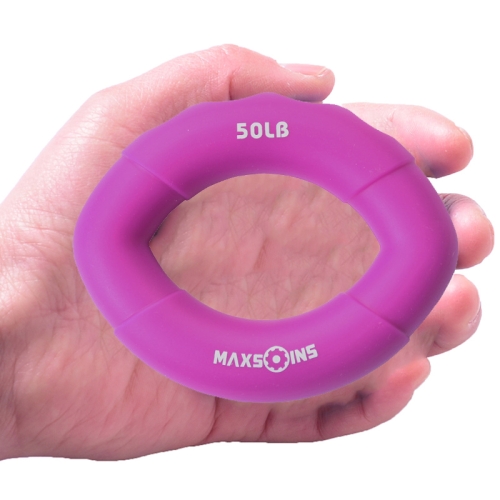 

2 PCS MAXSOINS MXO-009898 Silicone Finger Exercise Grip Device Olive Shape Rehabilitation Finger Pinch Device, Specification: 50LB(Purple)