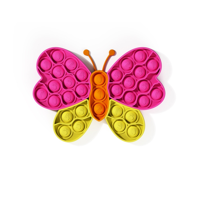 

2 PCS Finger Press Bubble Puzzle Toy Desktop Educational Toy For Children, Colour: Butterfly