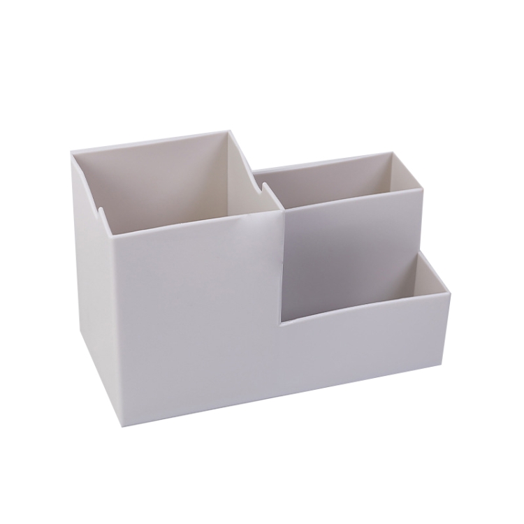 

5 PCS Multifunctional Morandi Pen Holder Student Desktop Office Storage Box Makeup Brush Holder Desktop Shelf(Gray)