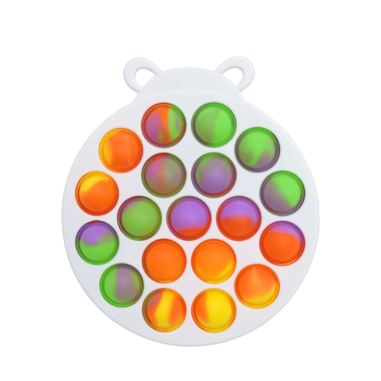 

3 PCS Colorful Children Fingers Press The Bubble Toy Tabletop Game Board, Style: Ladybug
