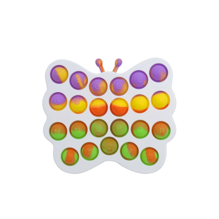 

3 PCS Colorful Children Fingers Press The Bubble Toy Tabletop Game Board, Style: Butterflyr