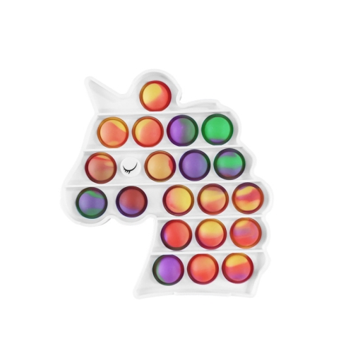 

3 PCS Colorful Children Fingers Press The Bubble Toy Tabletop Game Board, Style: Pony