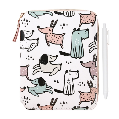 

1032 Small Fresh Hand Account Book Zipper Notebook(Love Dog Diary)