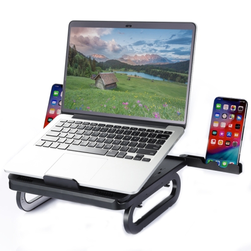 

A23 Foldable Notebook Stand With 10-Speed Adjustment Computer Cooling Lifting Stand, Colour: Regular (Black )