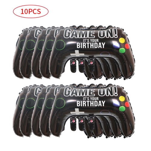 

10 PCS Game Console Shape Aluminum Foil Balloon Game Party Venue Decoration Game Handle Balloon, Size: 64x40cm