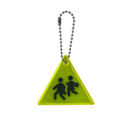 

4 PCS Sidewalk Reflective PVC Keychain Traffic Safety Schoolbag Night Reflective Pendant Random Colour Delivery