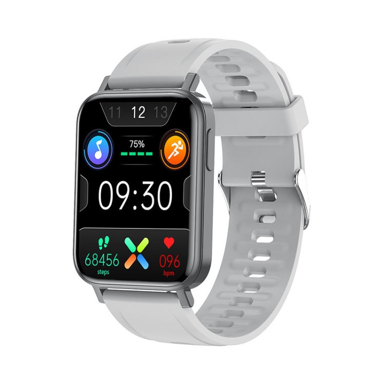 

T10 Pro 1.65 Inch Smart Bracelet Heart Rate Blood Pressure Oxygen Body Temperature Monitoring Dial Watch(Silver Gray)