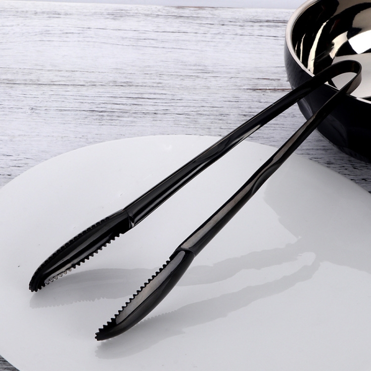 

304 Stainless Steel Food Clip,Style: Ice Clip (Black)