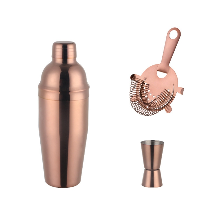 

Stainless Steel Shaker Cocktail Shaker Set Hand Shaker Cup Fancy Shaker Rose Gold Set