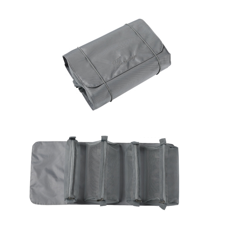 

4 In 1 Multi-Function Cosmetics Storage Bag Removable Large Capacity Travel Convenient Cosmetic Bag Wash Bag, Colour: Gray