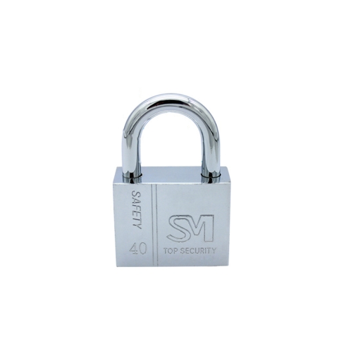 

4 PCS Square Blade Imitation Stainless Steel Padlock, Specification: Short 40mm Not Open