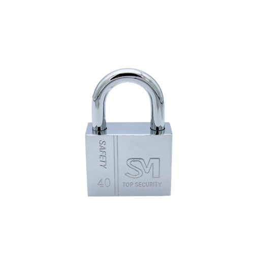 

4 PCS Square Blade Imitation Stainless Steel Padlock, Specification: Short 40mm Open