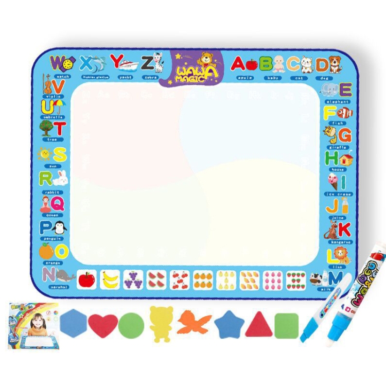 

6613 Children Water Drawing Canvas Color Writing Magic Graffiti Mat, Size: 100 x 70cm, Style: 2 Pens-Boxed
