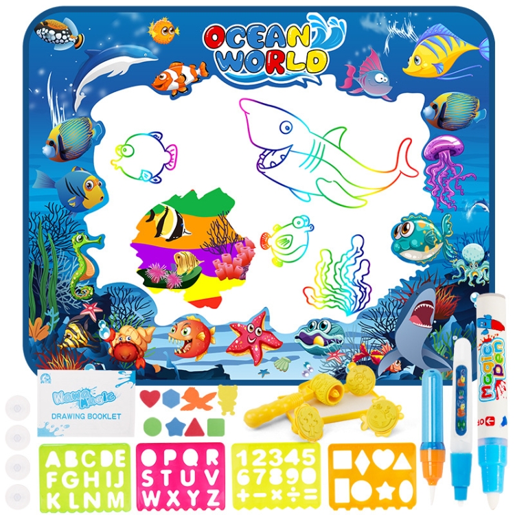 

6614 Children Water Drawing Canvas Magic Graffiti Mat, Size: 100 x 80cm New Version