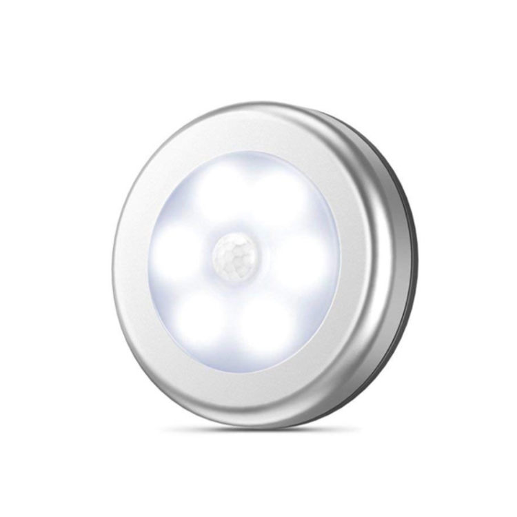

6 LED Home Wardrobe Smart Human Body Sensor Light, Light color: White Light (Silver)