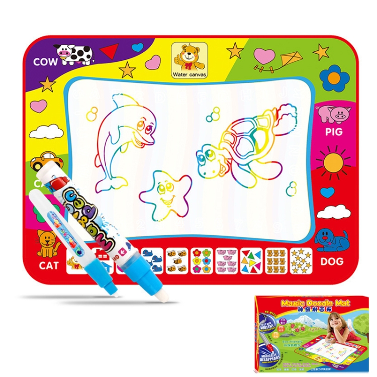 

Children Magic Graffiti Water Drawing Mat, Style: Large Color-Boxed