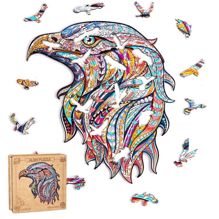 

Wooden Alien Irregular Puzzle Fun Decompression Toy(Eagle)