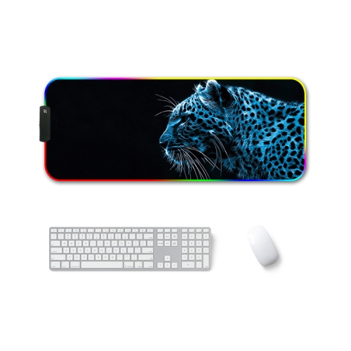 

400x900x4mm F-01 Rubber Thermal Transfer RGB Luminous Non-Slip Mouse Pad(Ice Lend)