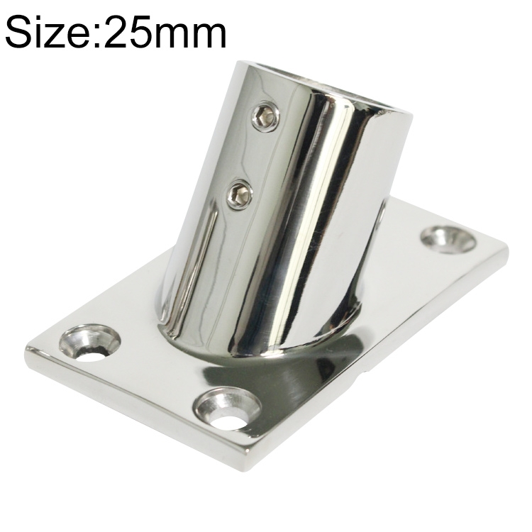 

Thicken 316 Stainless Steel 60-Degree Square Tube Base Marine Boat Hardwares, Specifications: 25mm